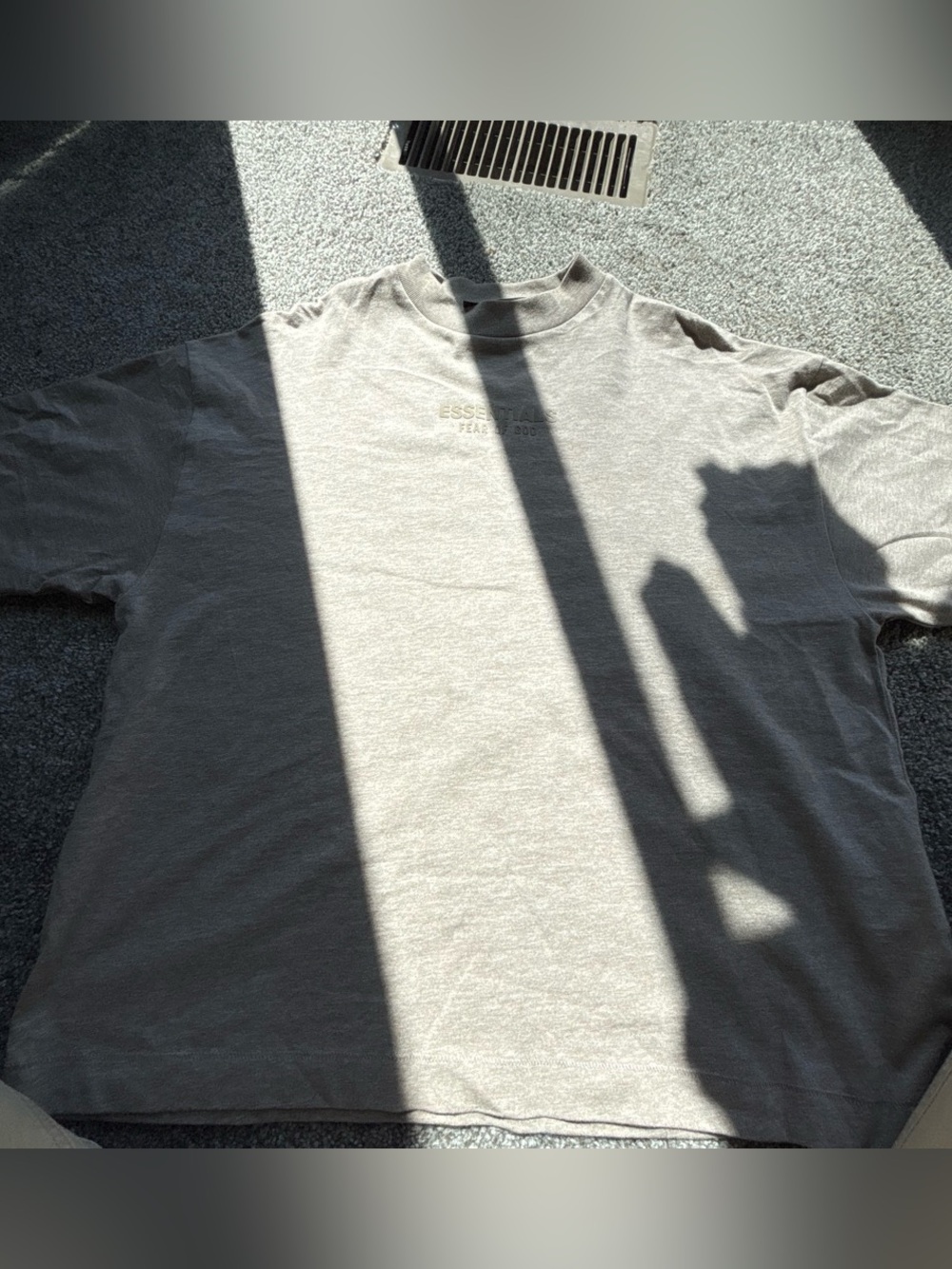 ESSENTIALS Men's Taupe/Beige Short Sleeve Crew T-Shirt